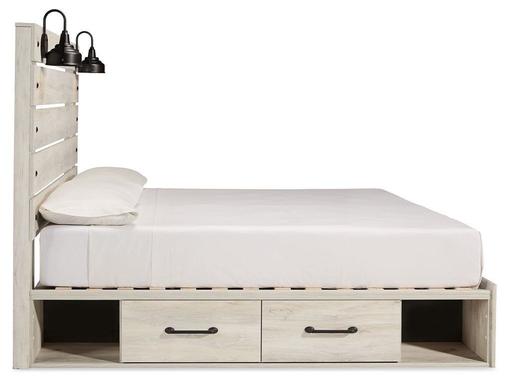 Cambeck Whitewash King Storage Bedroom Set