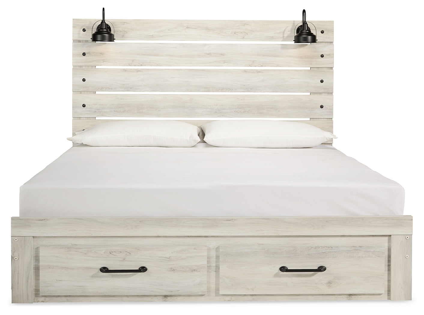 Cambeck Whitewash King Storage Bedroom Set