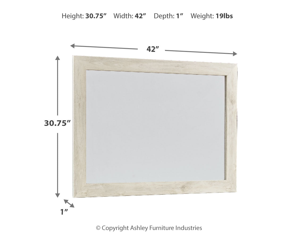 Cambeck Whitewash Mirror