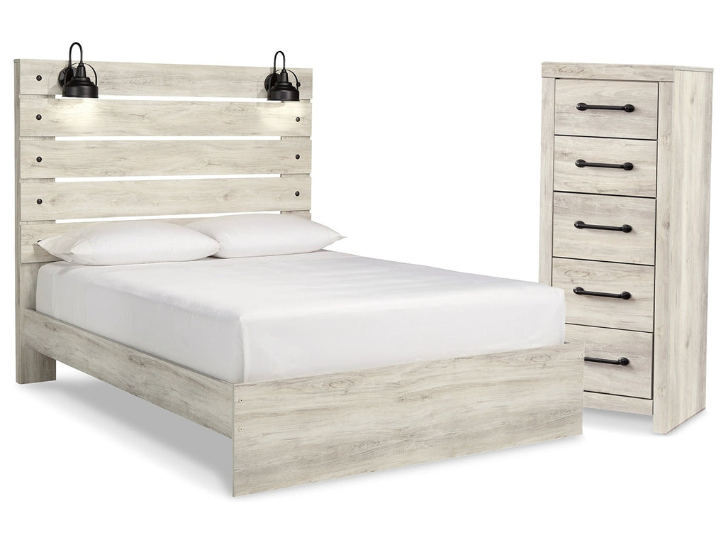 Cambeck Whitewash Queen Panel Bedroom Set with Chest