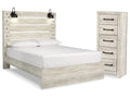 Cambeck Whitewash Queen Panel Bedroom Set with Chest