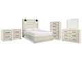 Cambeck Whitewash Queen Panel Bedroom Set