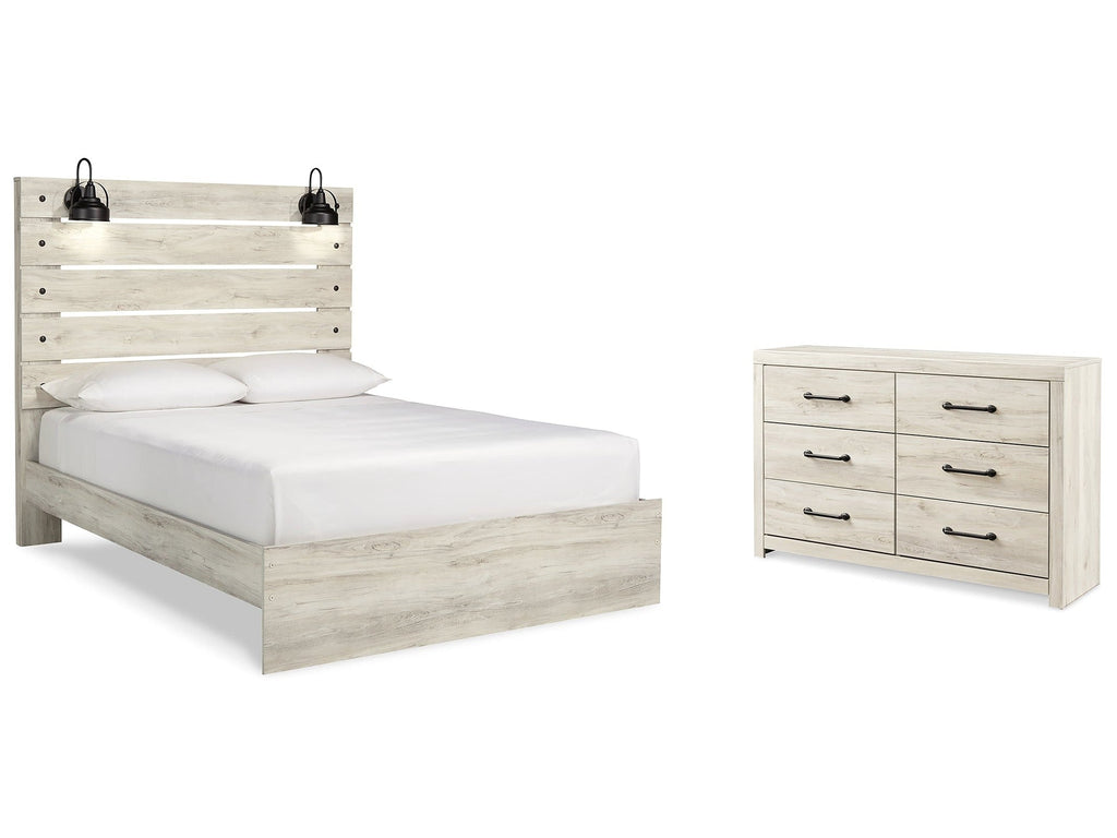 Cambeck Whitewash Queen Panel Bedroom Set with Dresser