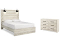 Cambeck Whitewash Queen Panel Bedroom Set with Dresser