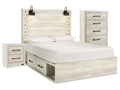 Cambeck Whitewash Queen Panel Bedroom Set