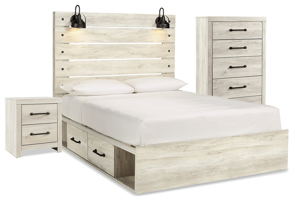 Cambeck Whitewash Queen Panel Bedroom Set