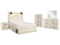 Cambeck Whitewash Queen Panel Bedroom Set