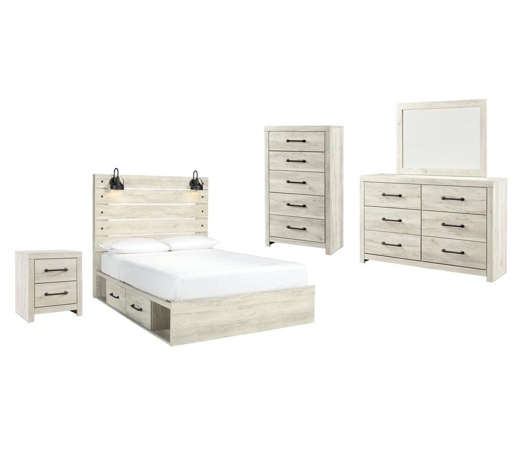 Cambeck Whitewash Queen Panel Bedroom Set