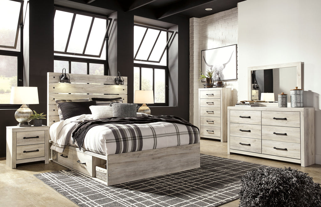 Cambeck Whitewash Queen Panel Bedroom Set
