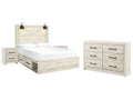Cambeck Whitewash Queen Panel Bedroom Set