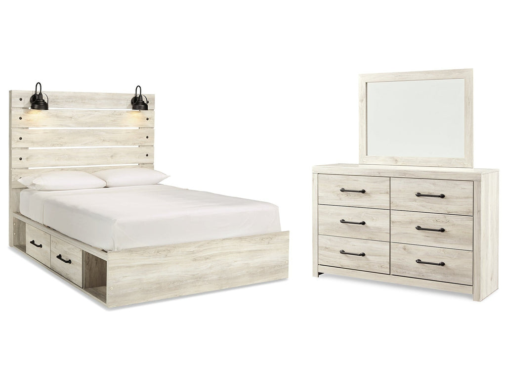 Cambeck Whitewash Queen Panel Bedroom Set