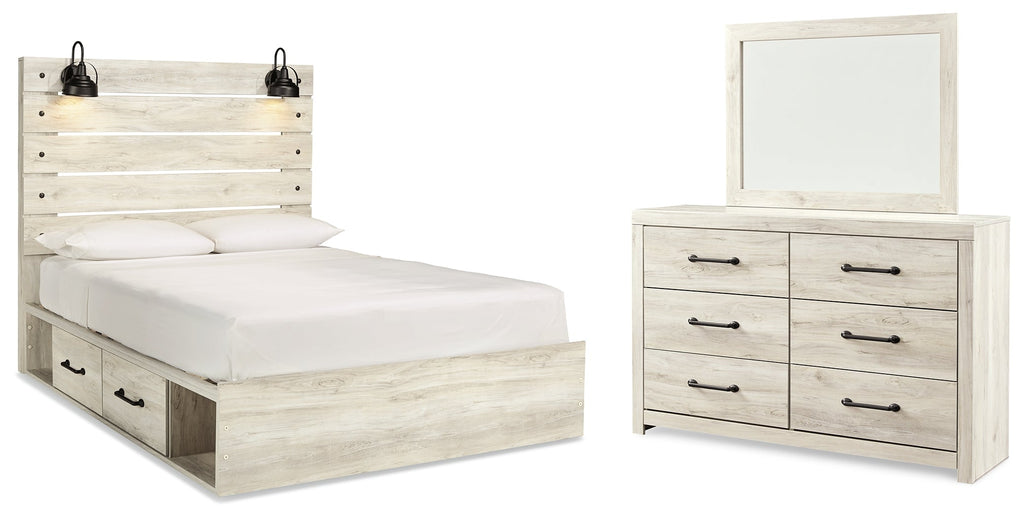 Cambeck Whitewash Queen Panel Bedroom Set