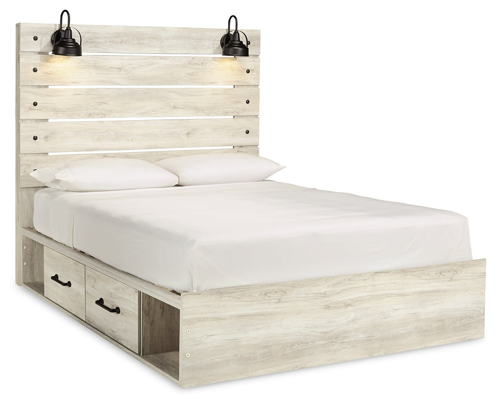 Cambeck Whitewash Queen Panel Bedroom Set