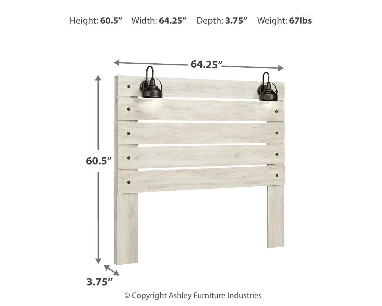 Cambeck Whitewash Queen Panel Headboard, Dresser, Mirror, Chest and Nightstand