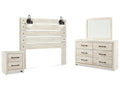Cambeck Whitewash Queen Panel Headboard, Dresser, Mirror, and Nightstand