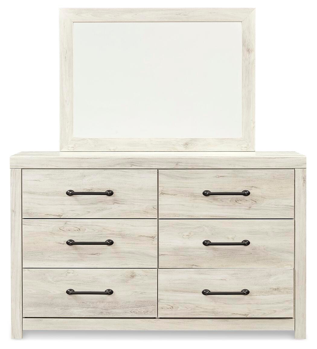 Cambeck Whitewash Queen Panel Storage Bed, Dresser, Mirror, Chest and 2 Nightstands