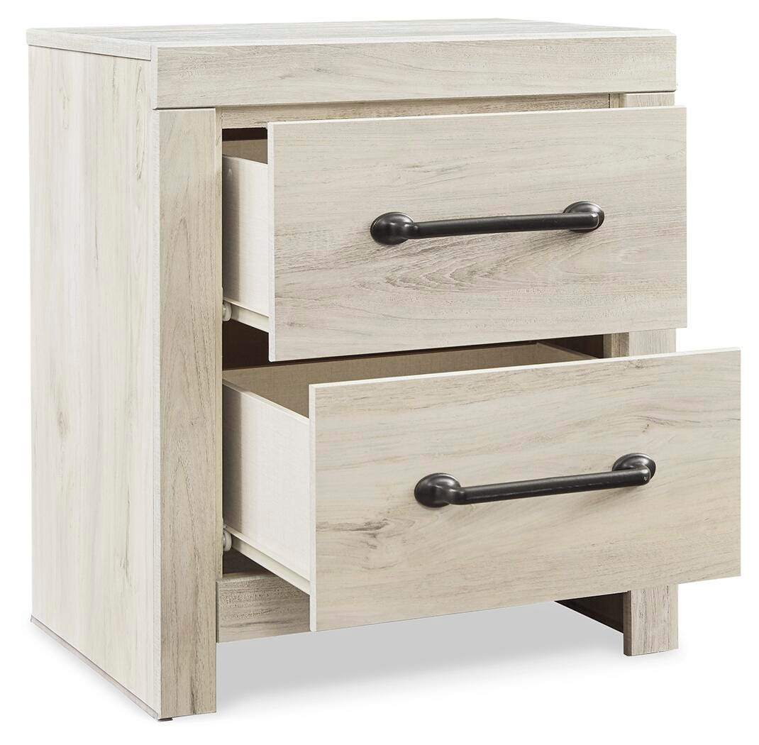 Cambeck Whitewash Queen Panel Storage Bed, Dresser, Mirror, Chest and 2 Nightstands