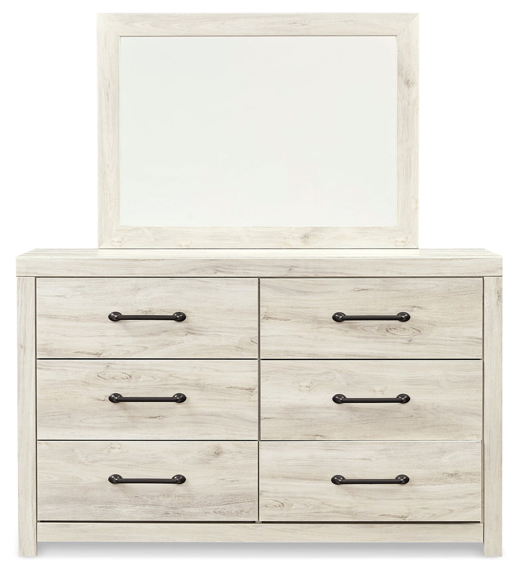 Cambeck Whitewash Queen Panel Storage Bed, Dresser, Mirror, Chest and Nightstand