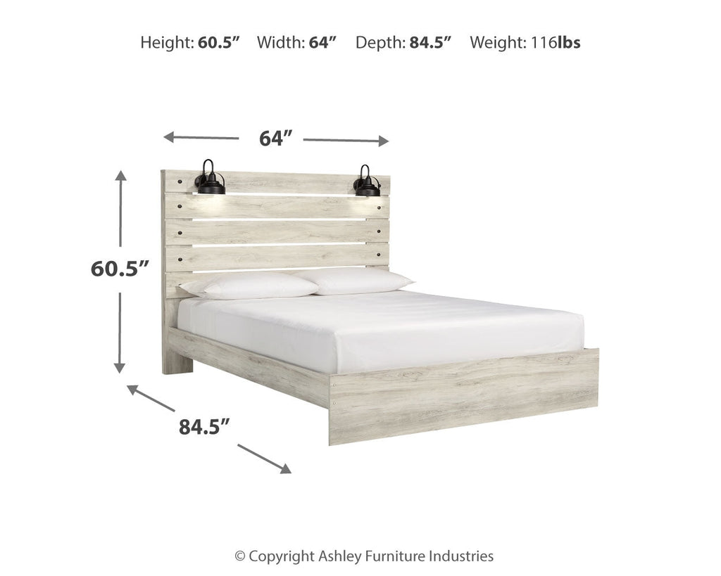 Cambeck Whitewash Queen Panel Storage Bedroom Set