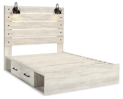 Cambeck Whitewash Queen Panel Storage Bedroom Set