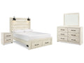 Cambeck Whitewash Queen Panel Storage Bedroom Set