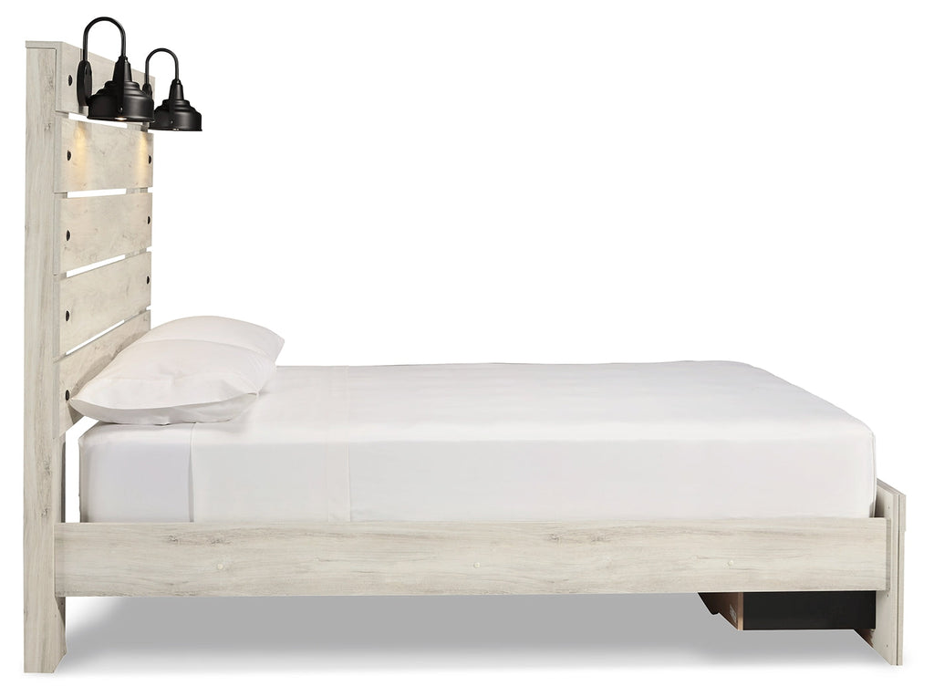 Cambeck Whitewash Queen Panel Storage Bedroom Set