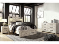 Cambeck Whitewash Queen Panel Storage Bedroom Set