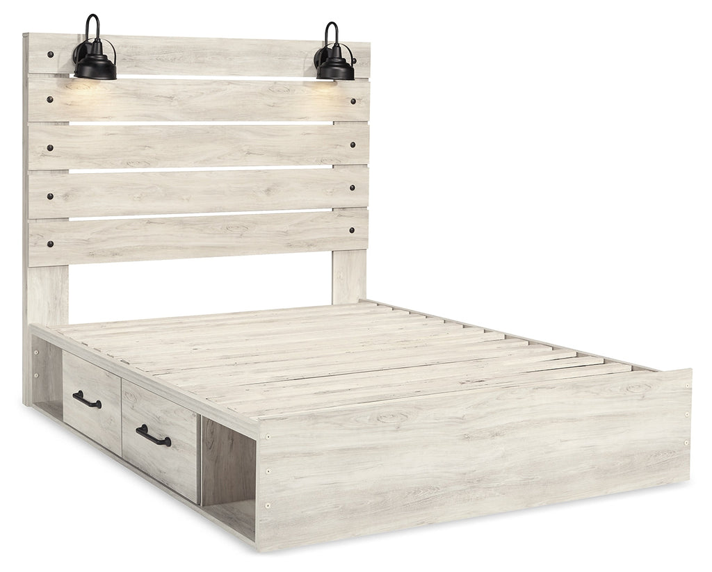 Cambeck Whitewash Queen Storage Bedroom Set with Chest and Nightstand