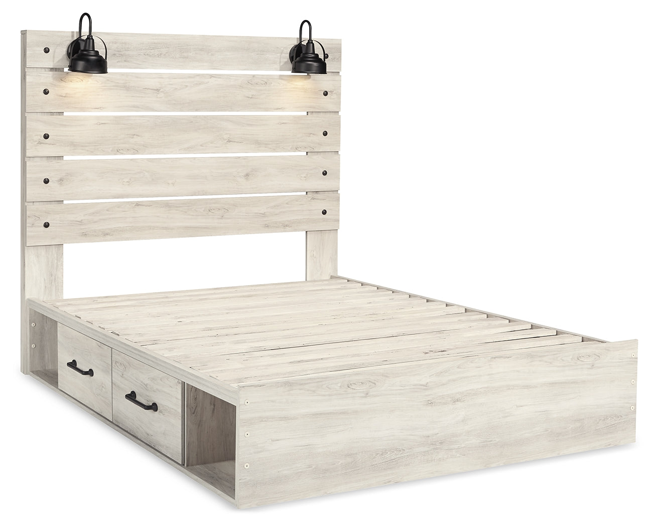 Cambeck Whitewash Queen Storage Bedroom Set with Chest and Nightstand