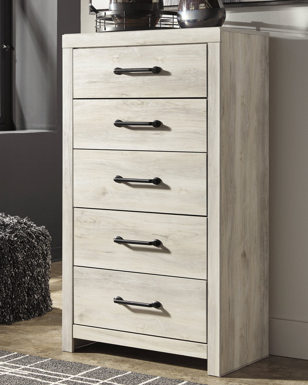 Cambeck Whitewash Queen Storage Bedroom Set with Chest and Nightstand