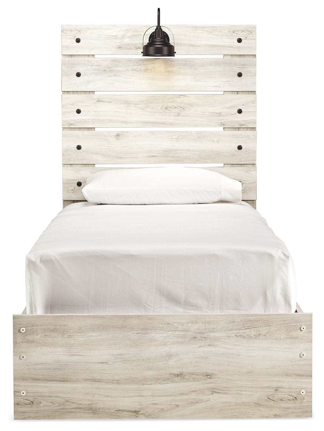 Cambeck Whitewash Twin Panel Bed, Dresser and Mirror