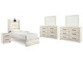 Cambeck Whitewash Twin Panel Bedroom Set