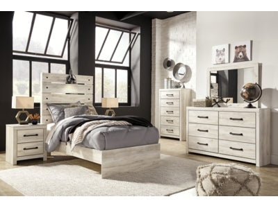 Cambeck Whitewash Twin Panel Bedroom Set