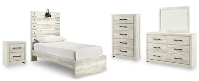 Cambeck Whitewash Twin Panel Bedroom Set