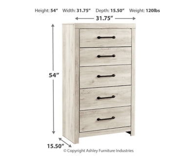 Cambeck Whitewash Twin Panel Bedroom Set
