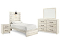 Cambeck Whitewash Twin Panel Bedroom Set