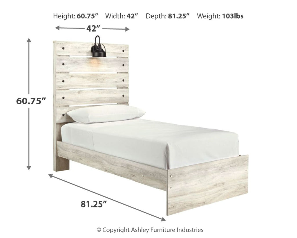 Cambeck Whitewash Twin Panel Bedroom Set