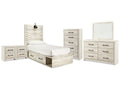 Cambeck Whitewash Twin Panel Bedroom Set