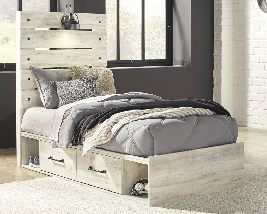 Cambeck Whitewash Twin Panel Bedroom Set