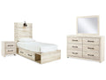 Cambeck Whitewash Twin Storage Bedroom Set