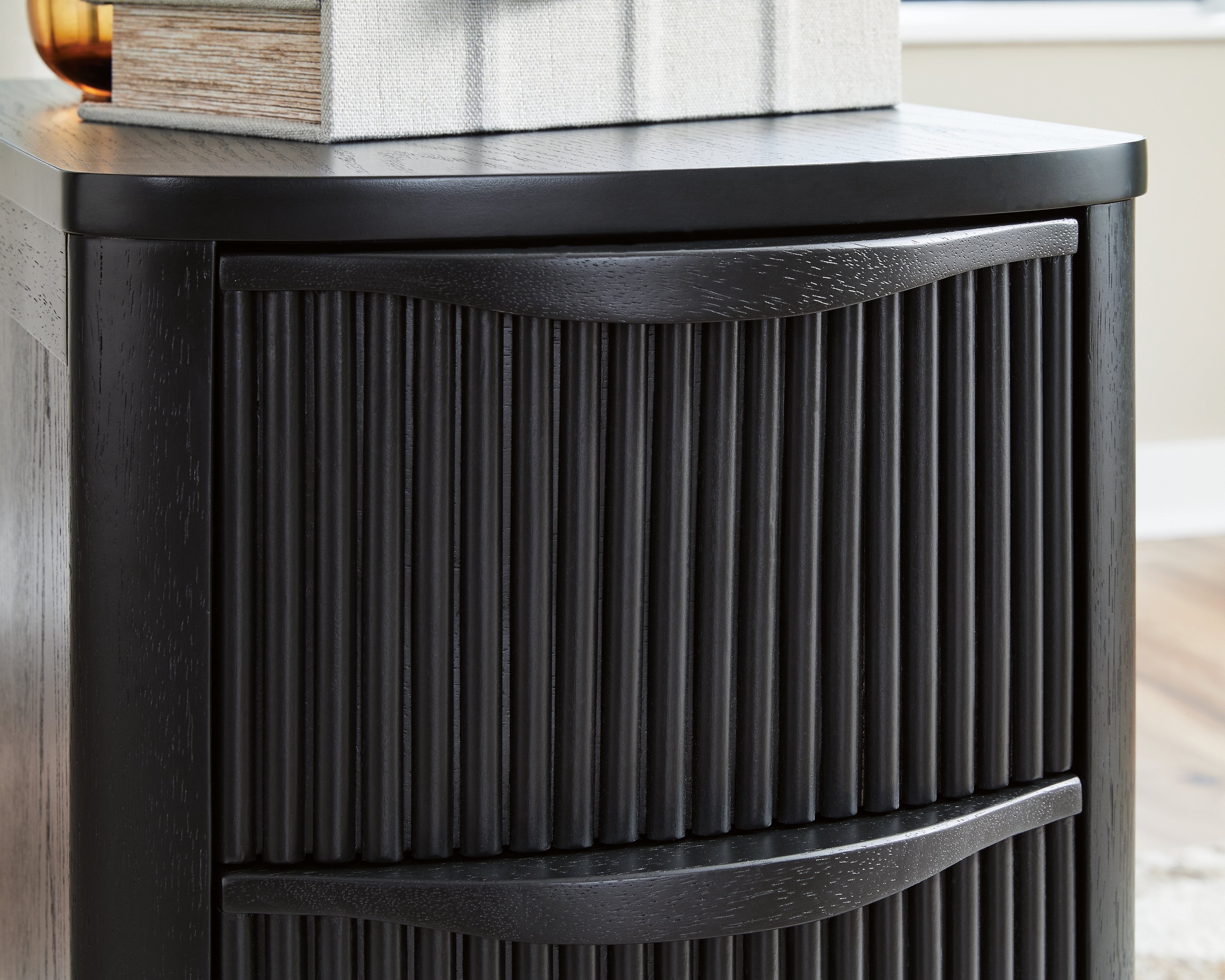 Camdill Black Chair Side End Table