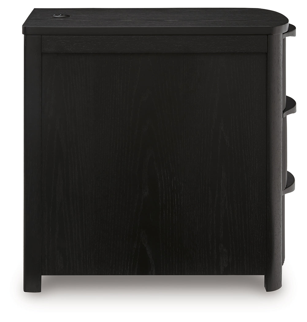 Camdill Black Chair Side End Table
