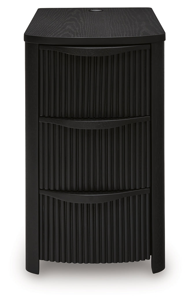 Camdill Black Chair Side End Table