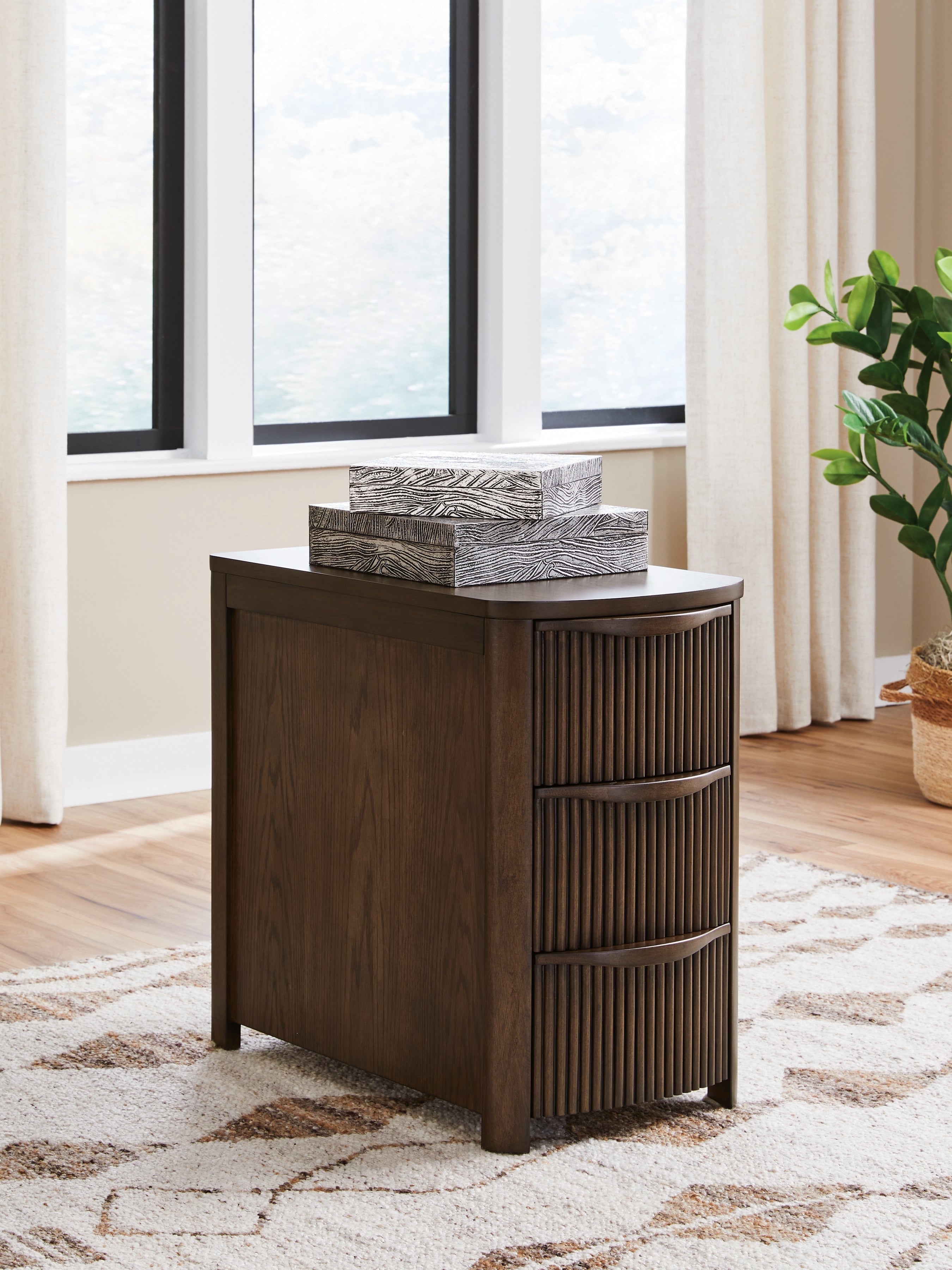 Camdill Dark Brown Chair Side End Table