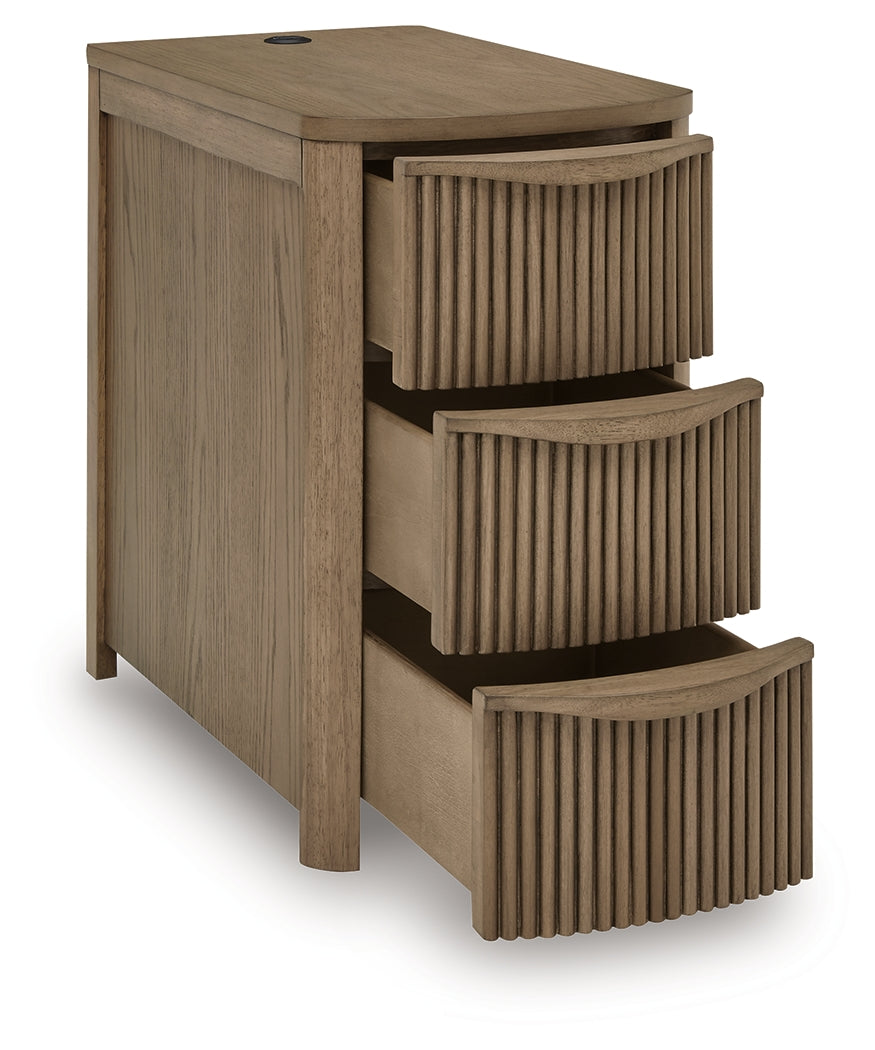 Camdill Light Brown Chair Side End Table