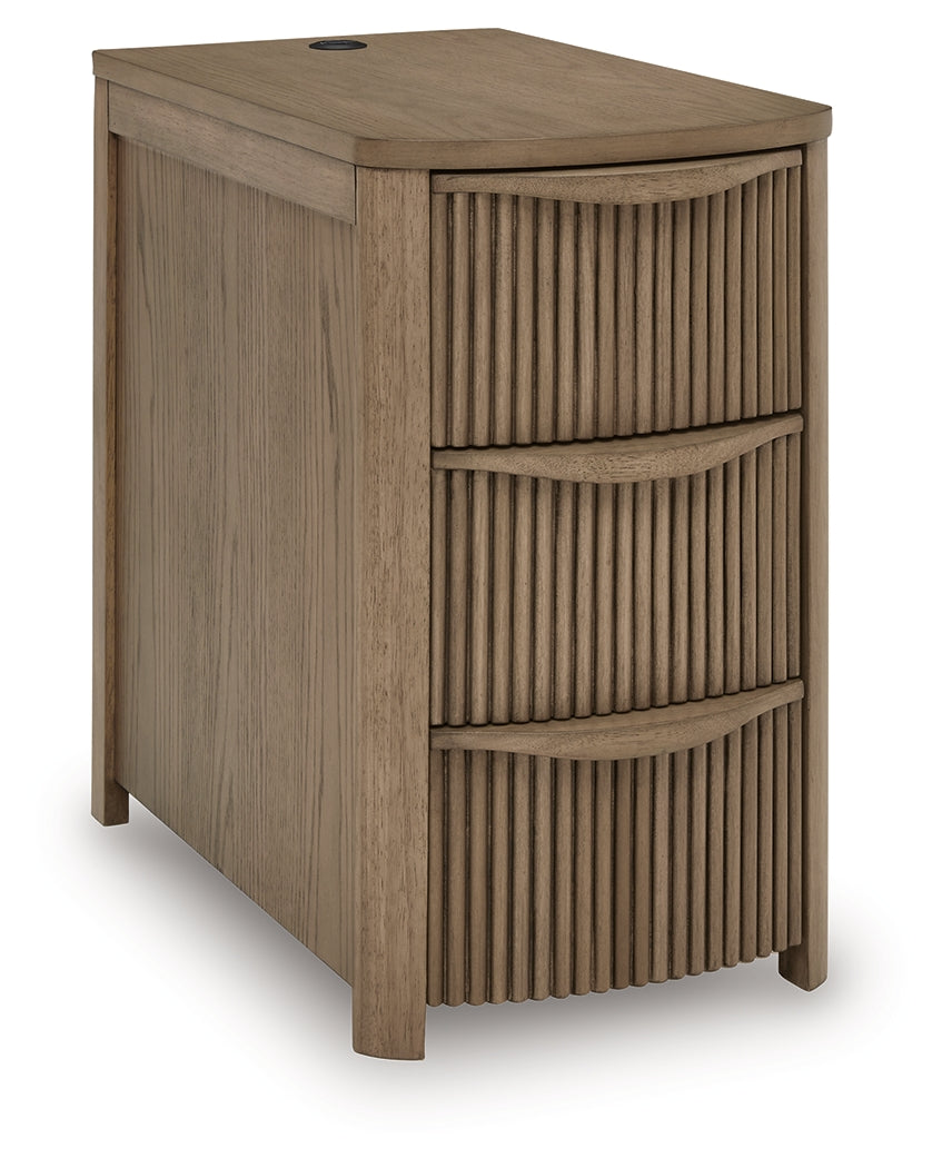 Camdill Light Brown Chair Side End Table