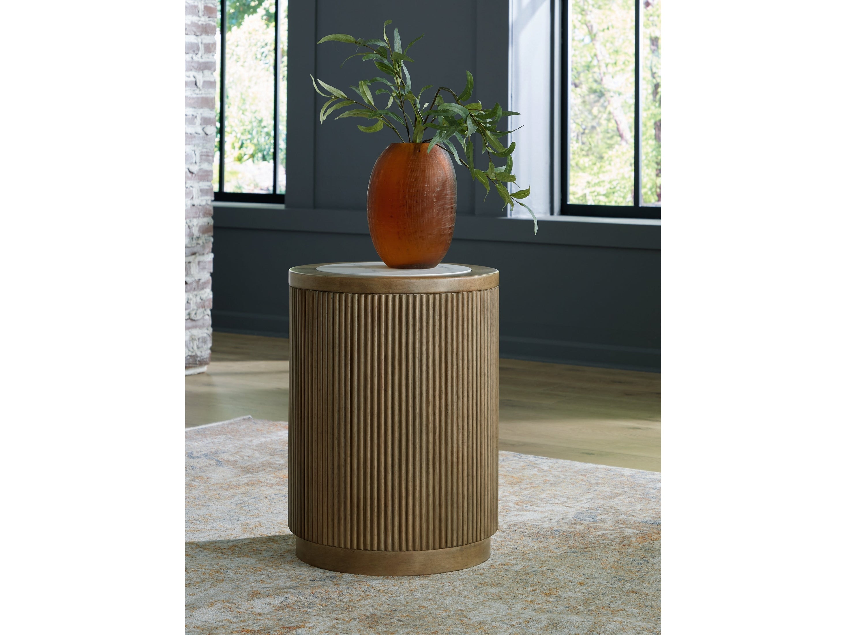 Camdill Light Brown/White End Table