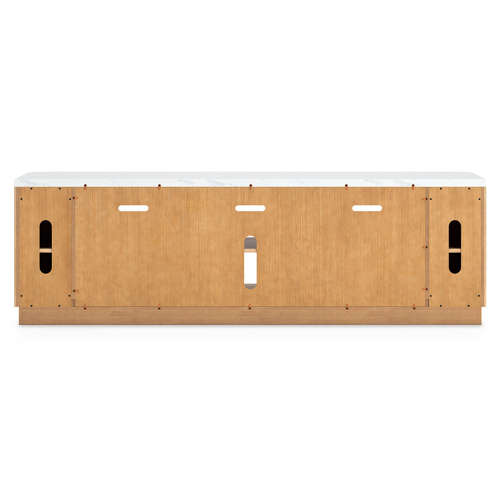 Camdill Light Brown XL TV Stand w/Fireplace Option