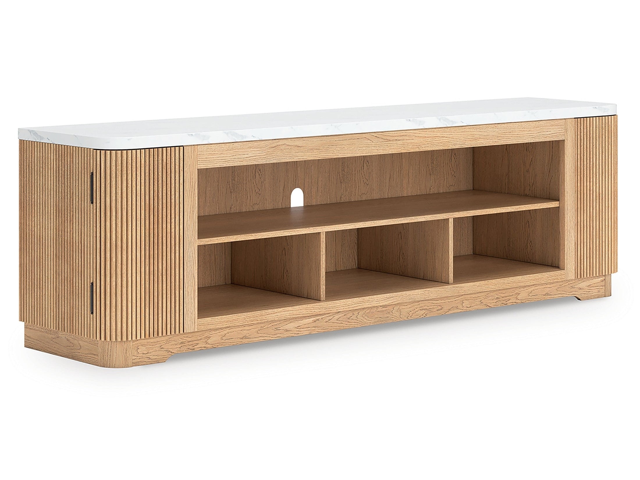 Camdill Light Brown XL TV Stand w/Fireplace Option
