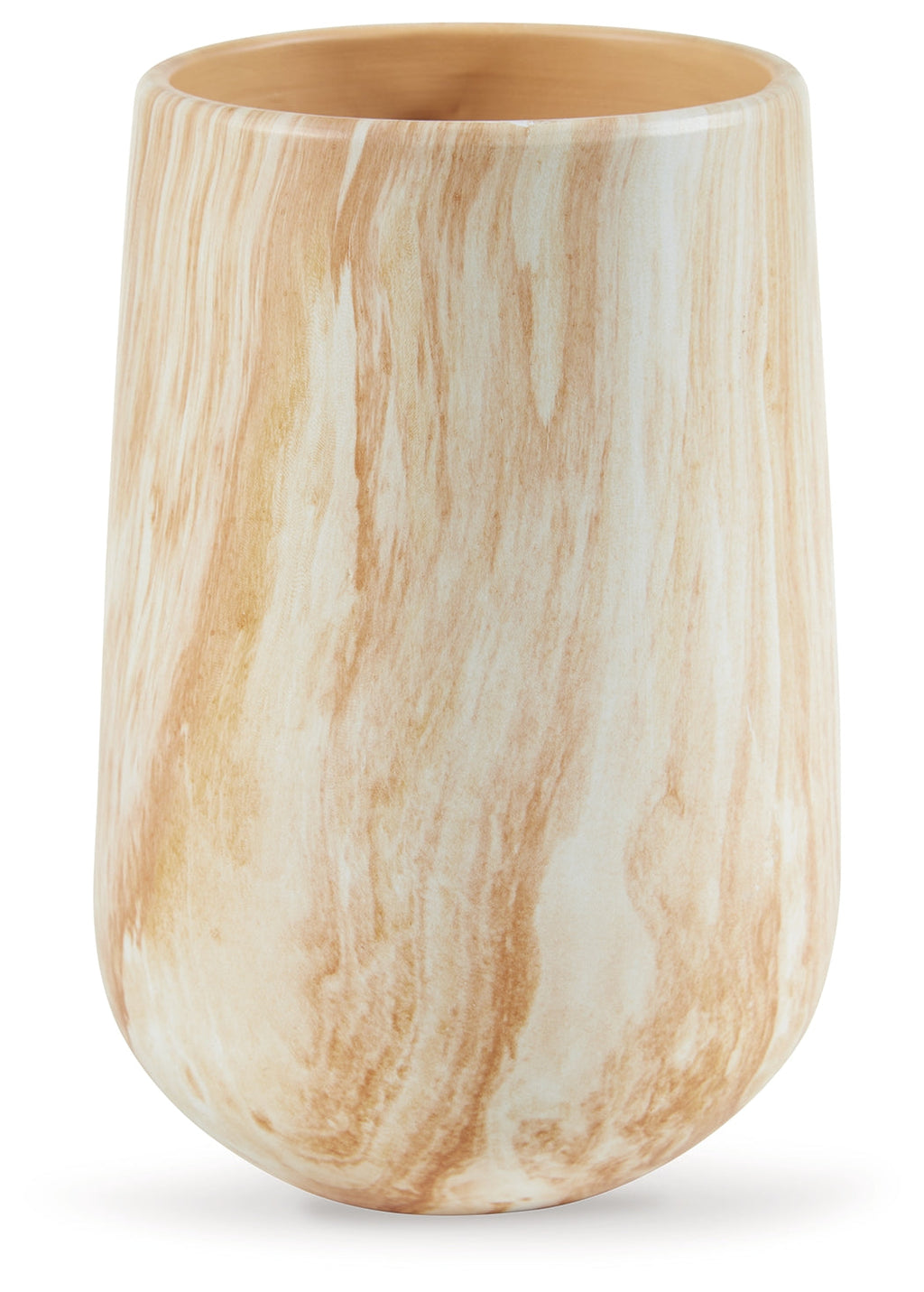 Cammen Tan/White Vase (10" H)